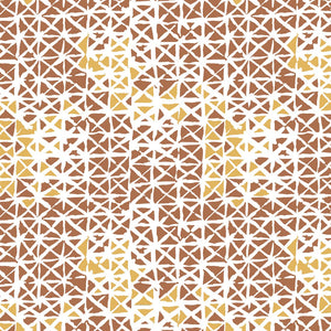 Soft Brown 144 TC Geometrical Print Cotton Fabric(231 cms) online in India 