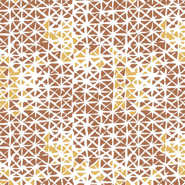 Printed 144 TC Prism Geometrical Cotton Fabric 91" (231 cms) - Brown