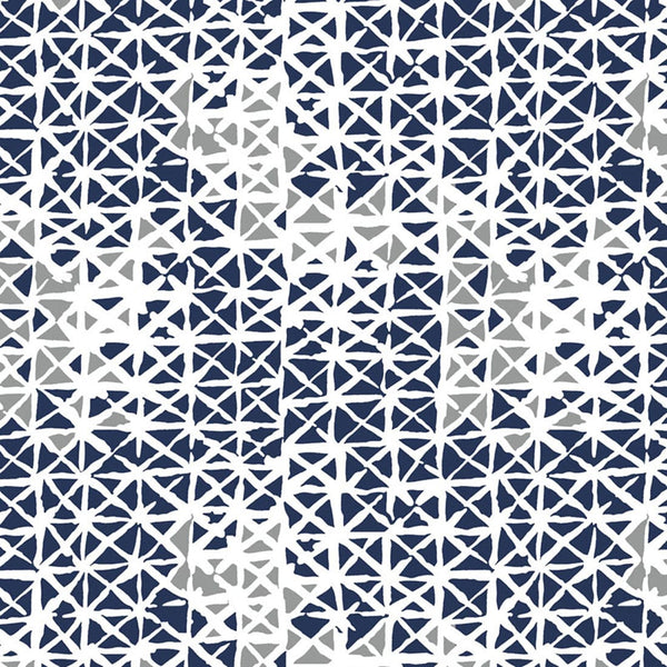 Printed 144 TC Prism Geometrical Cotton Fabric 91" (231 cms) - Blue