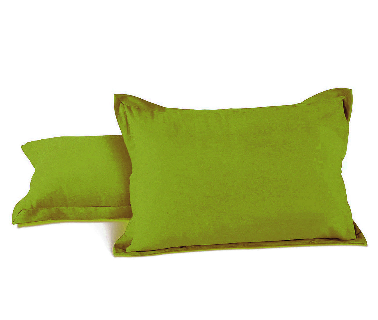 Soft 210 TC Plain Cotton Pillow Cover Set In Green Online In India(2 Pcs)