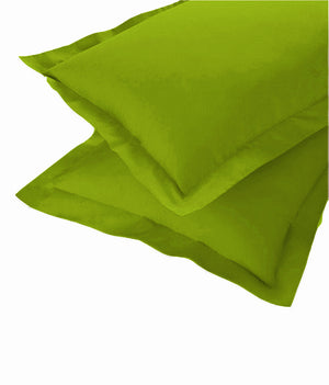 Soft 210 TC Plain Cotton Pillow Cover Set In Green Online In India(2 Pcs)