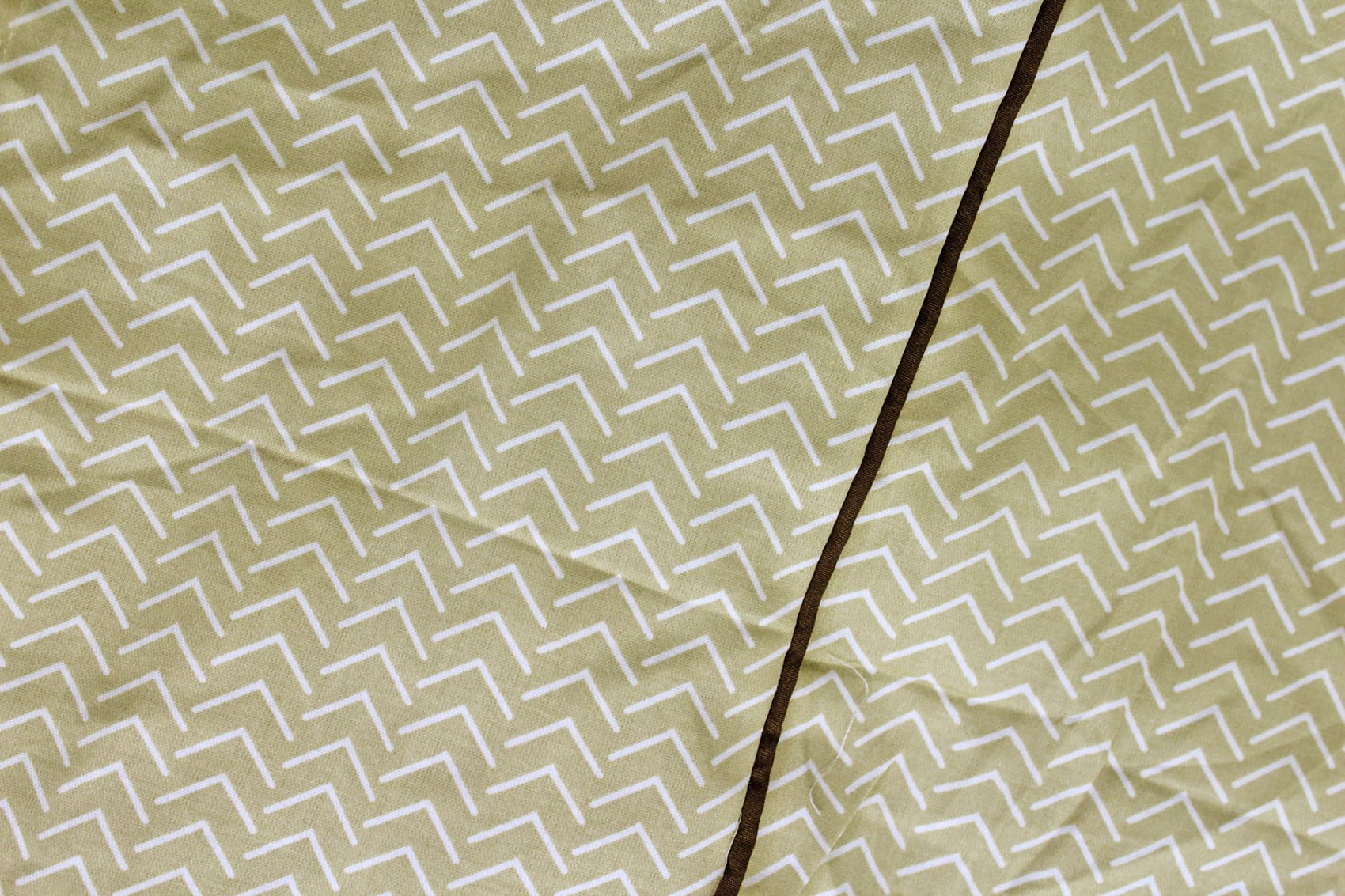 Printed Geometrical Arrow Cotton Satin Bolster Cover set - beige