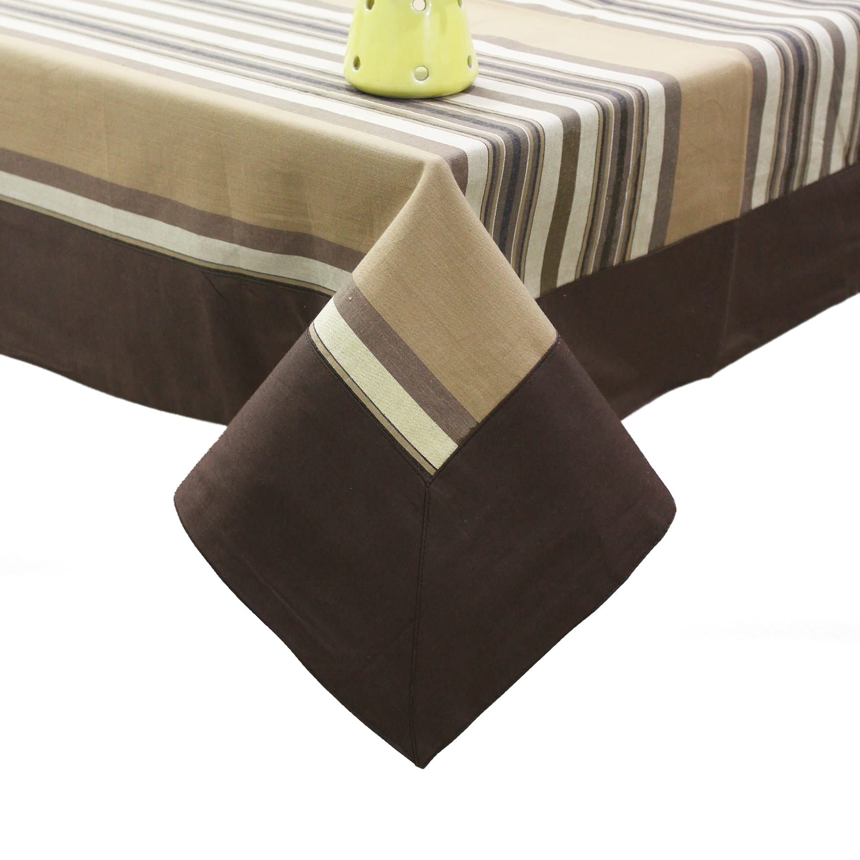 Alpha Multicolor Woven Cotton Stripes Table Cover(1 Pc) online in India