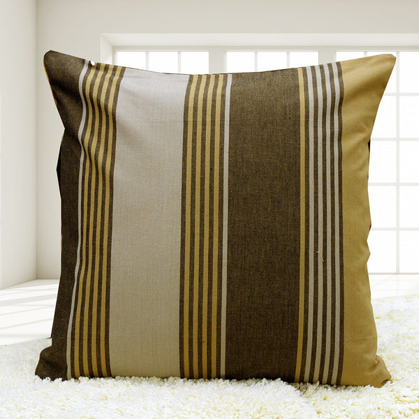 Woven Stripe Cotton 2 Pcs Cushion Cover set - Multicolor