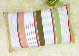 Soft Woven Stripe Cotton Cushion Cover Set in Multicolor online at best prices(2Pcs)