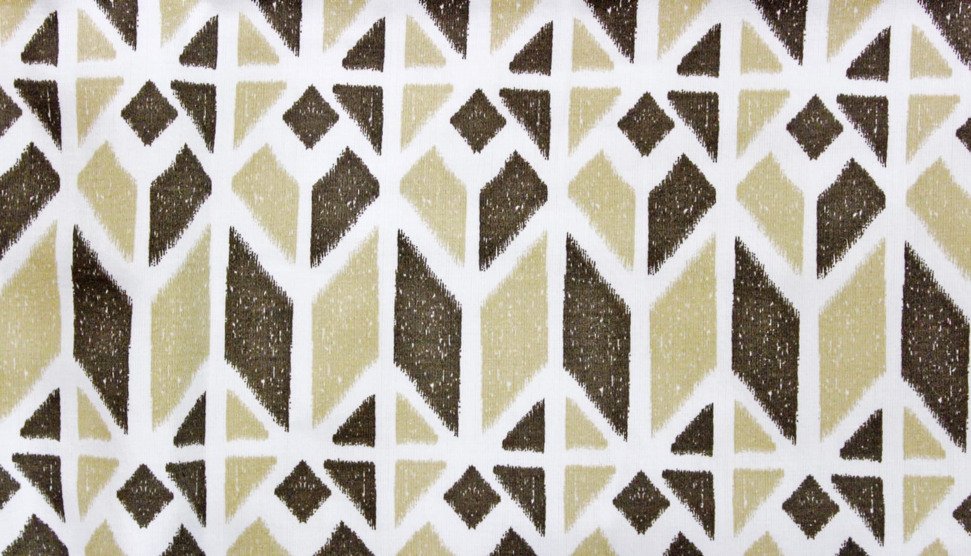 Printed  Ikat Geometrical Cotton Satin Bolster Cover set - Brown