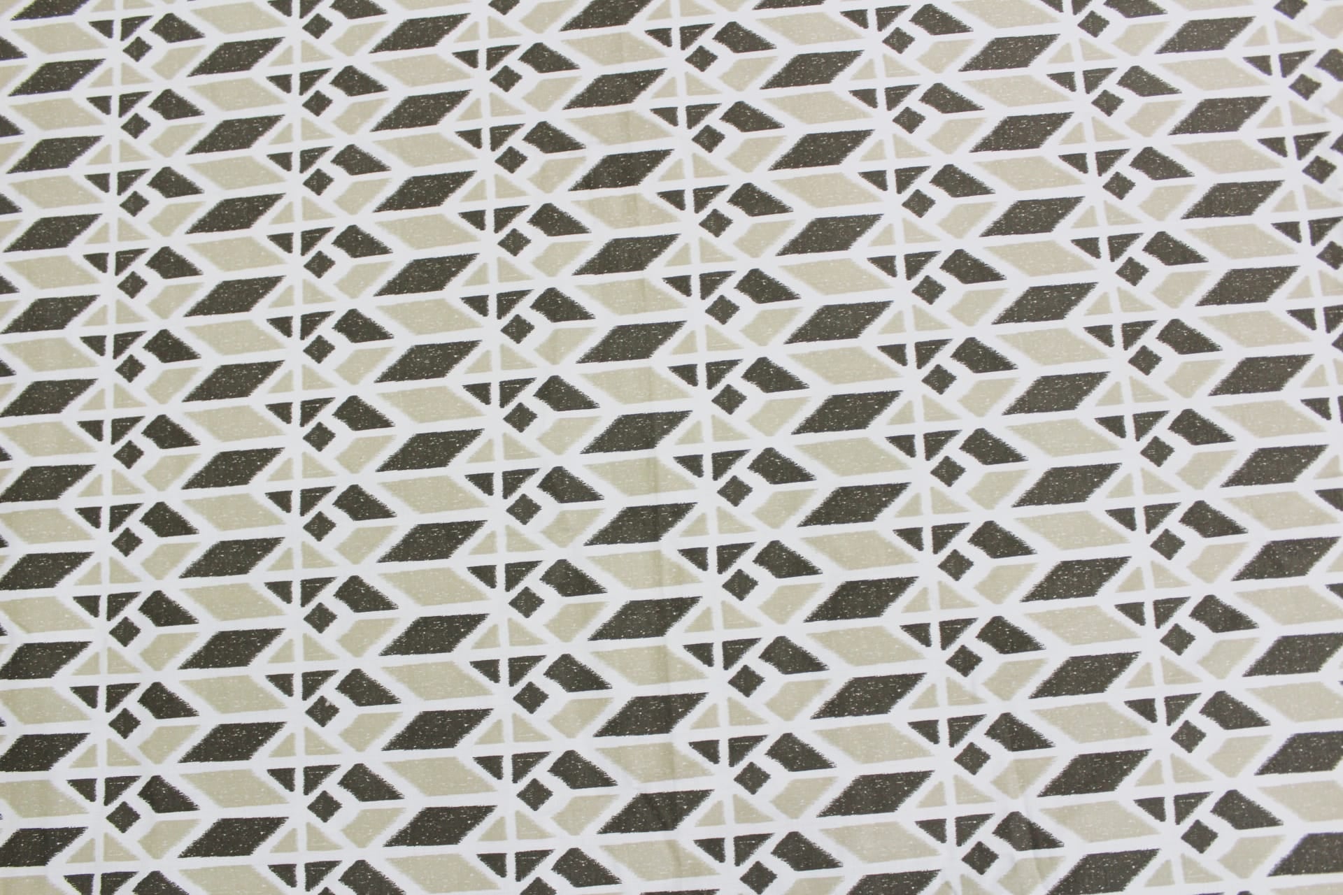 Soft Cotton Printed 300 TC Ikat Geometrical Satin Fitted Bedsheet In Brown At Best Prices
