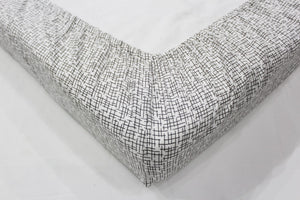 Soft Cotton Printed 300 TC Geometrical Satin Fitted Bedsheet In Brown At Best Prices