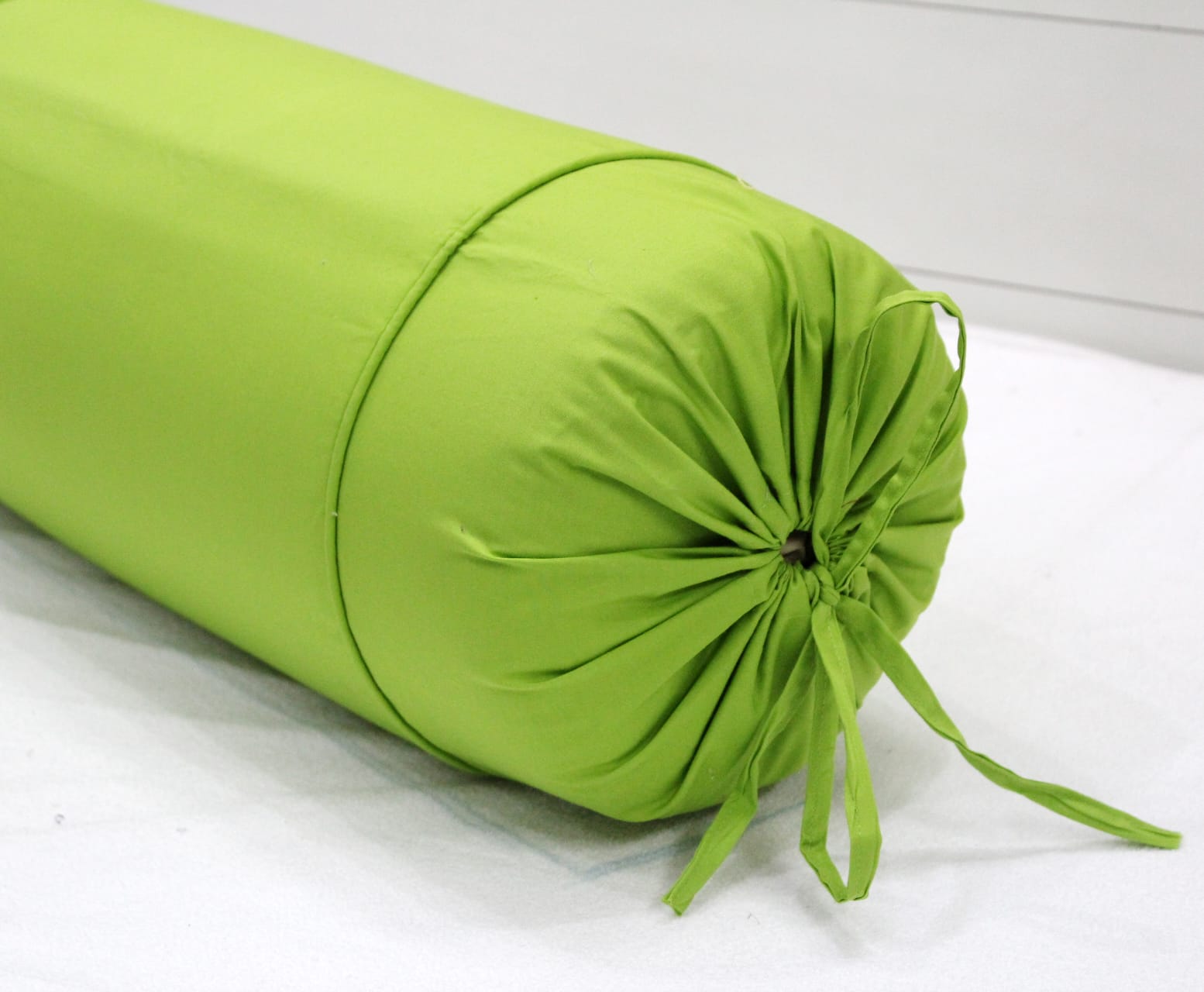 Comfortable Plain Cotton Bolster Cover Set 2pcs in Fluorescent Green online