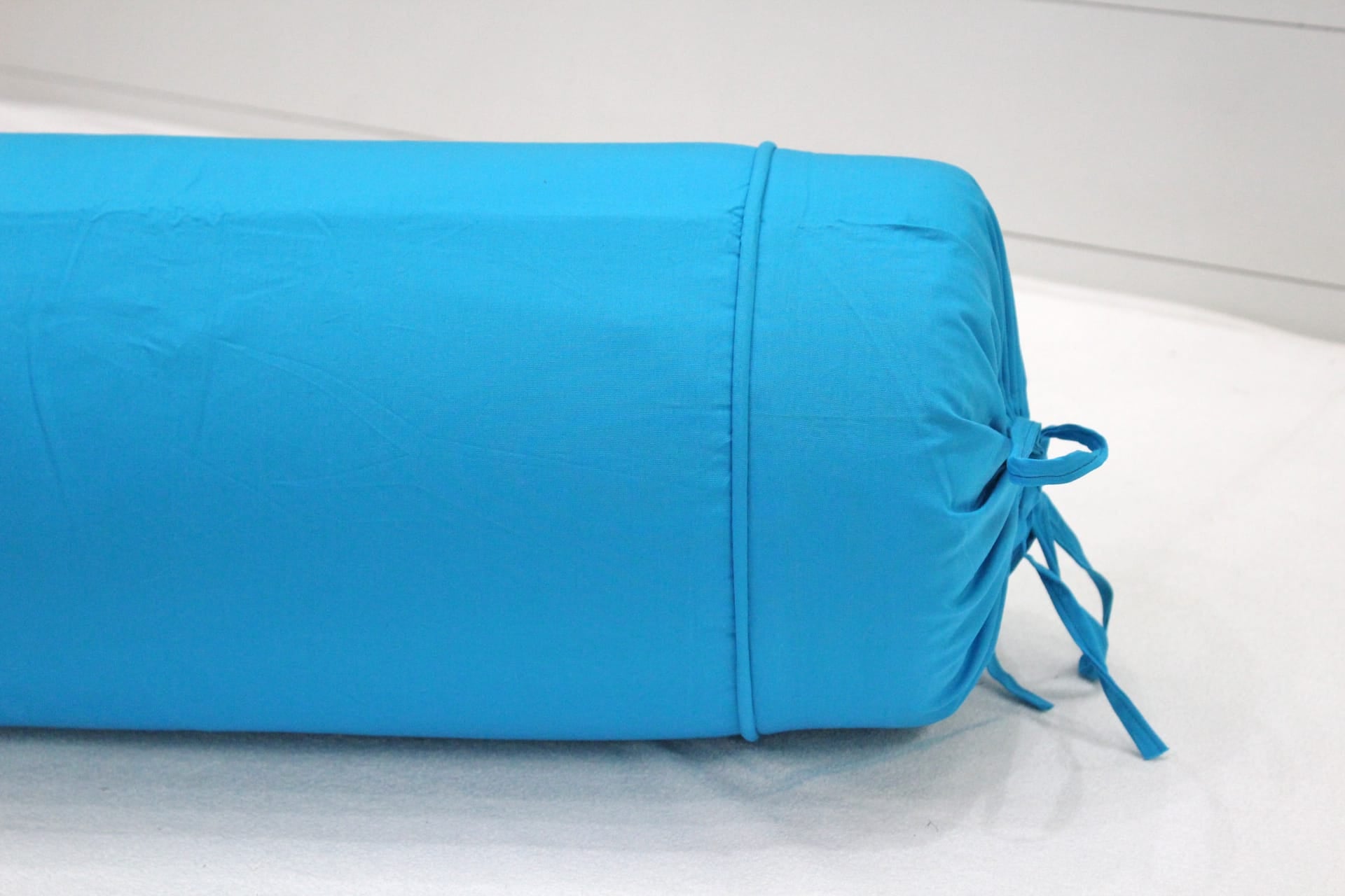 Comfortable Plain Cotton Bolster Cover Set 2pcs in Blue online