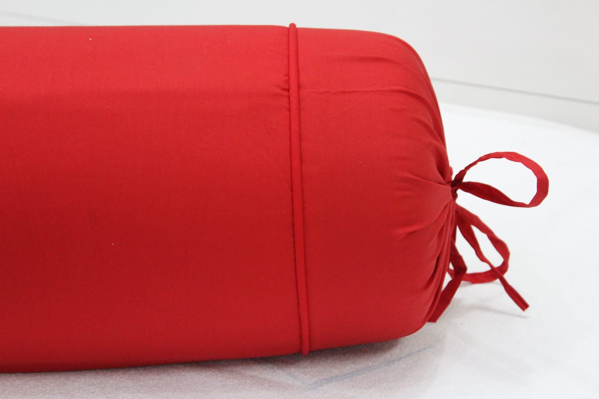Comfortable Plain Cotton Bolster Cover Set 2pcs in Red online