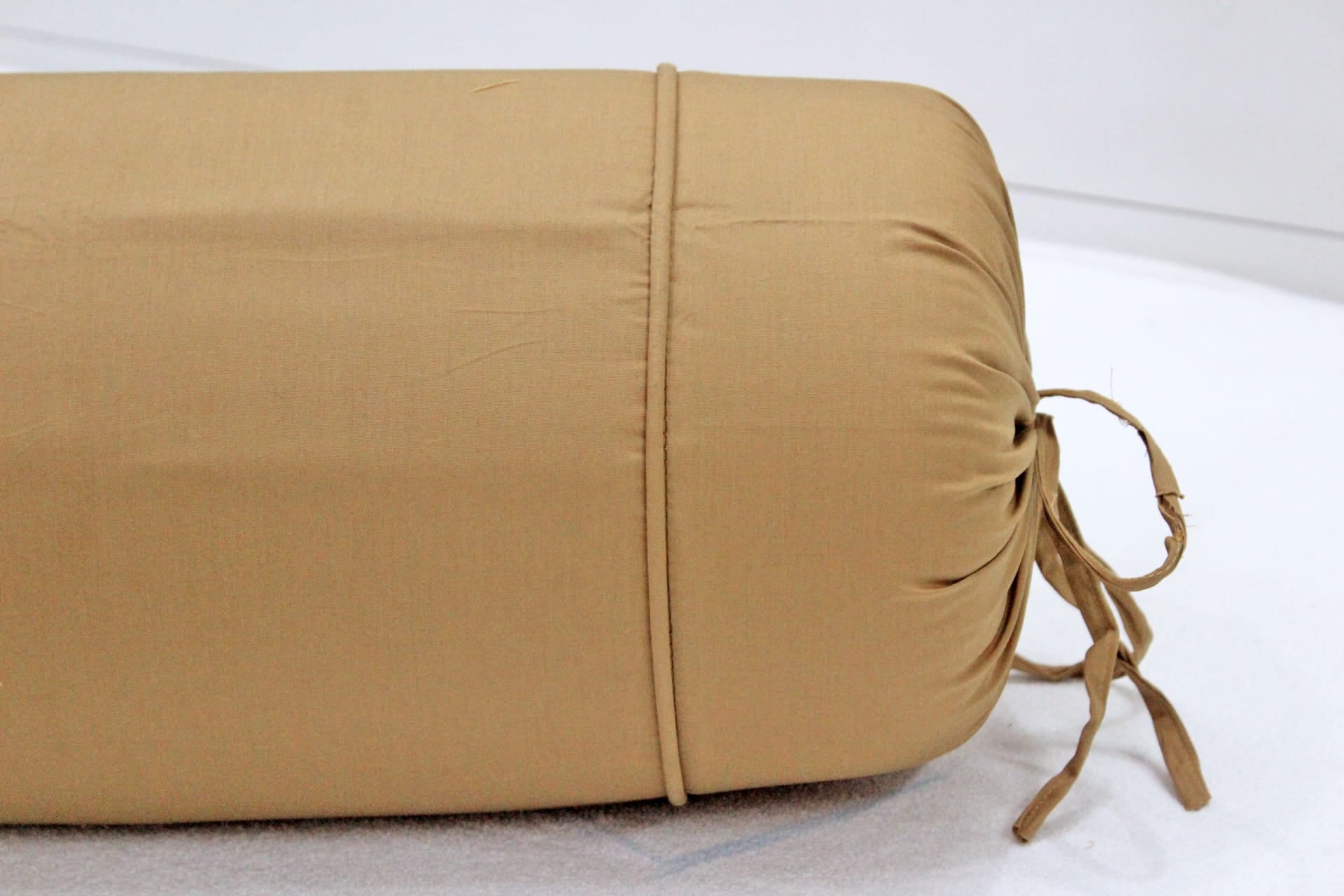 Comfortable Plain Cotton Bolster Cover Set 2pcs in Camel Brown online