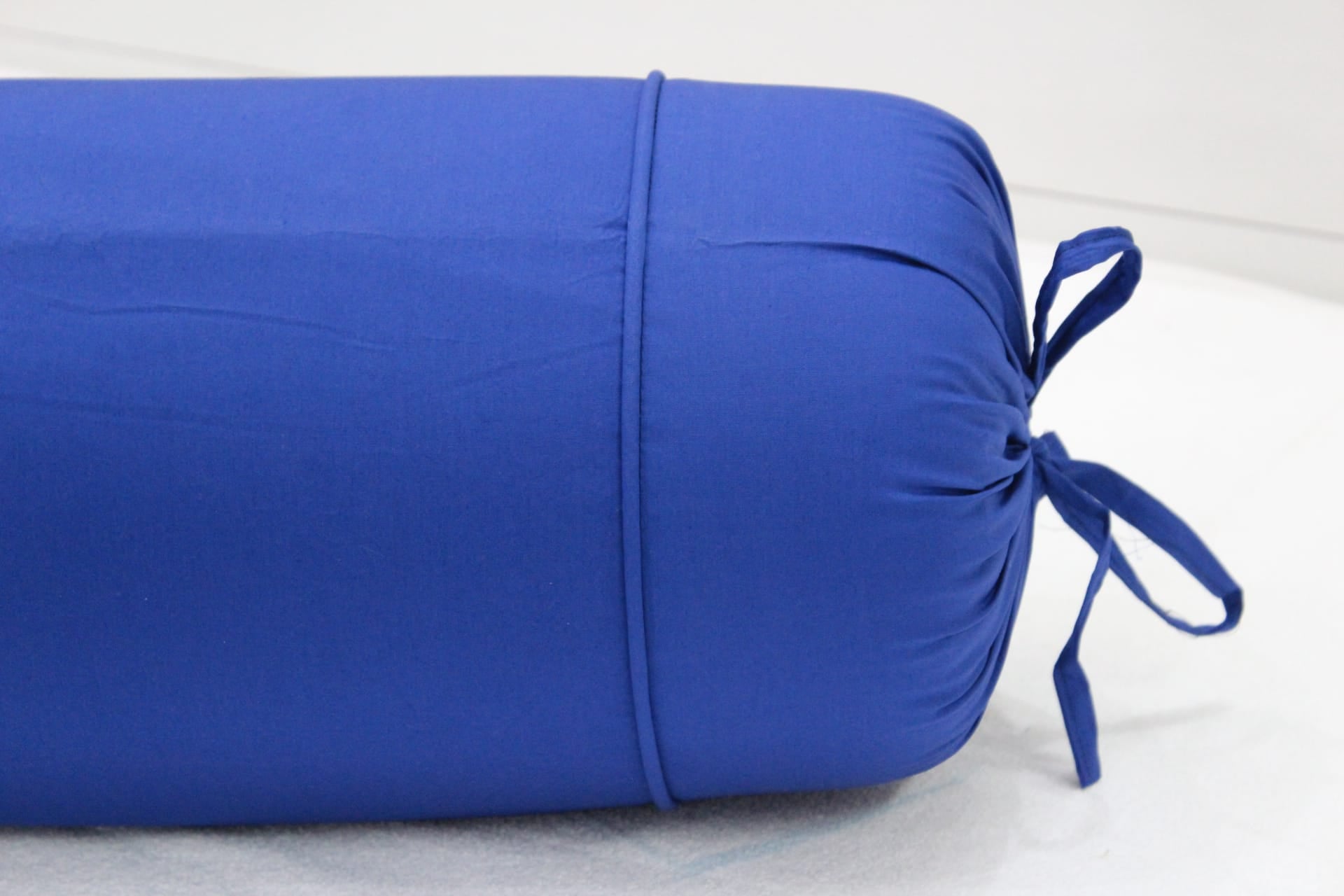 Soft Plain Cotton Bolster Cover Set in Marine Blue online - 2Pcs