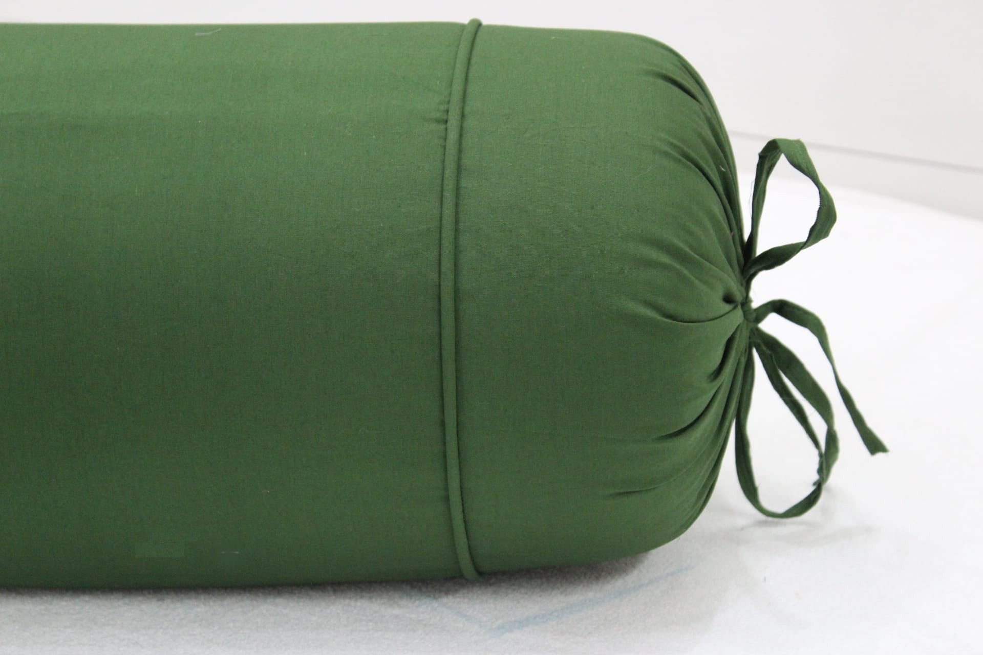 Comfortable Plain Cotton Bolster Cover Set 2pcs in Bottle Green online