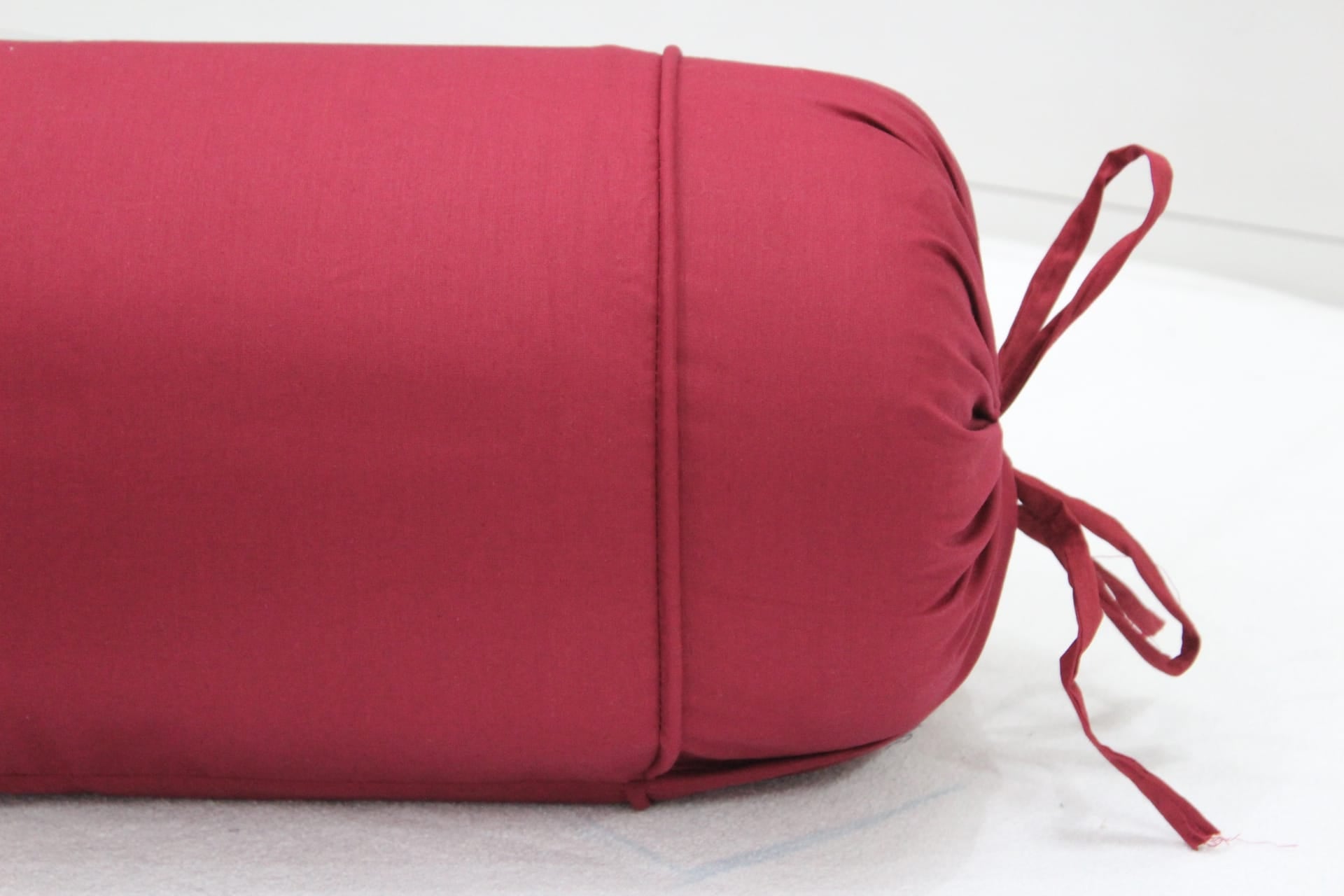 Comfortable Plain Cotton Bolster Cover Set 2pcs in Maroon online