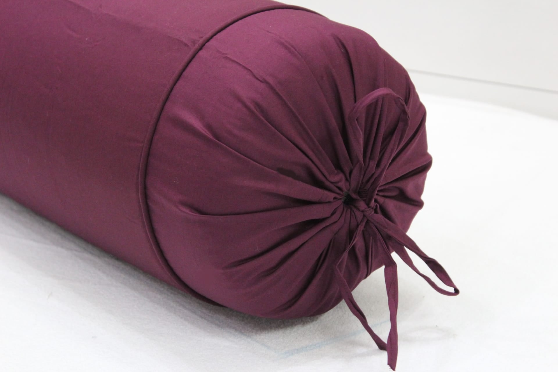 Comfortable Plain Cotton Bolster Cover Set 2pcs in Burgundy online