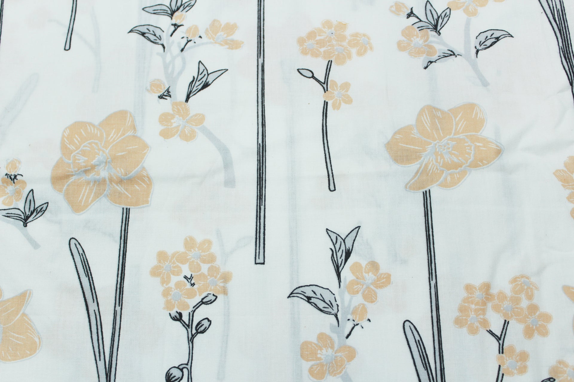SAPPHIRE 180 TC Cotton Yellow Floral Duvet Cover/Quilt Cover