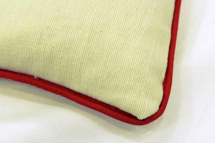 Soft Woven Corded Stripe Cotton Cushion Cover Set in Cream online (1Pc)