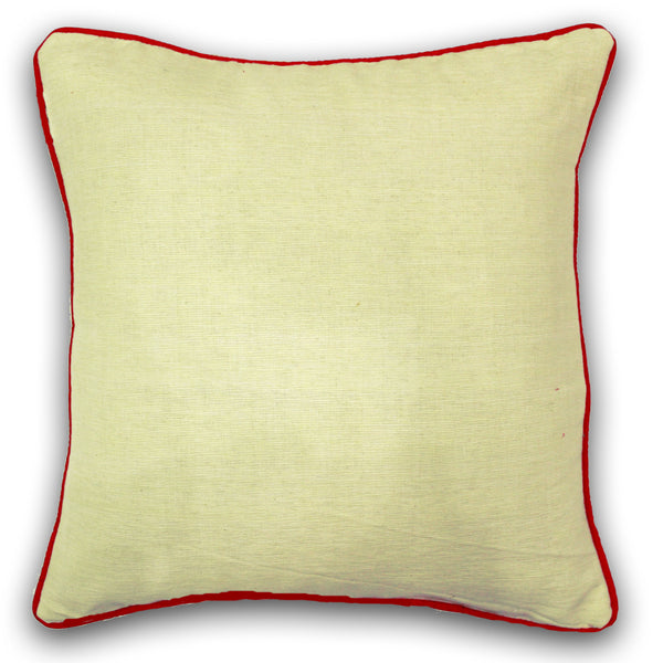 Soft Woven Corded Stripe Cotton Cushion Cover Set in Cream online (1Pc)