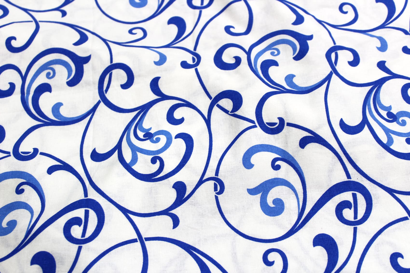 Soft Blue 144 TC Floral Print Cotton Fabric(231 cms) online in India