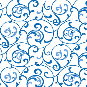 Soft Blue 144 TC Floral Print Cotton Fabric(231 cms) online in India
