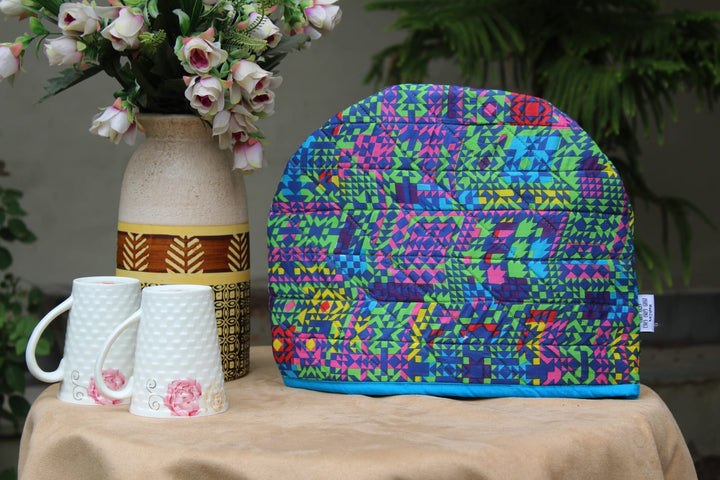 Stylish Blue Printed Cotton Quilted Tea Cozy online in India at best prices