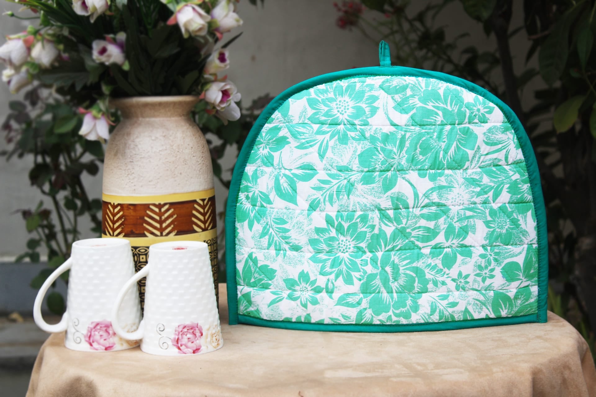 Stylish Printed Cotton Quilted Tea Cozy online in India at best prices