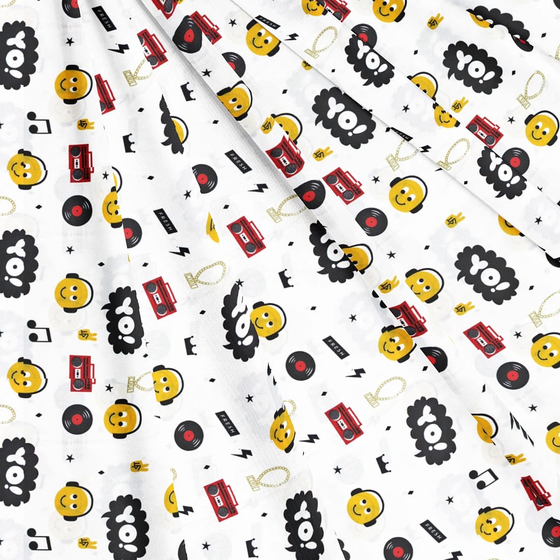 Soft Cotton Digital Print Single Fitted Bedsheet For kids In Yellow
