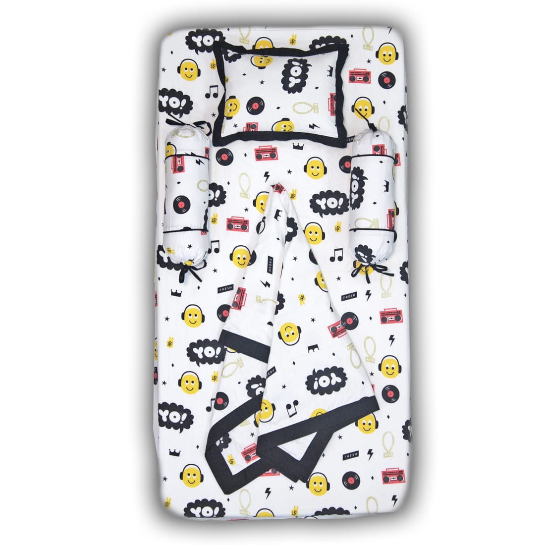 Soft cotton Baby Cot Bedsheet Set (5 Pcs) online In India