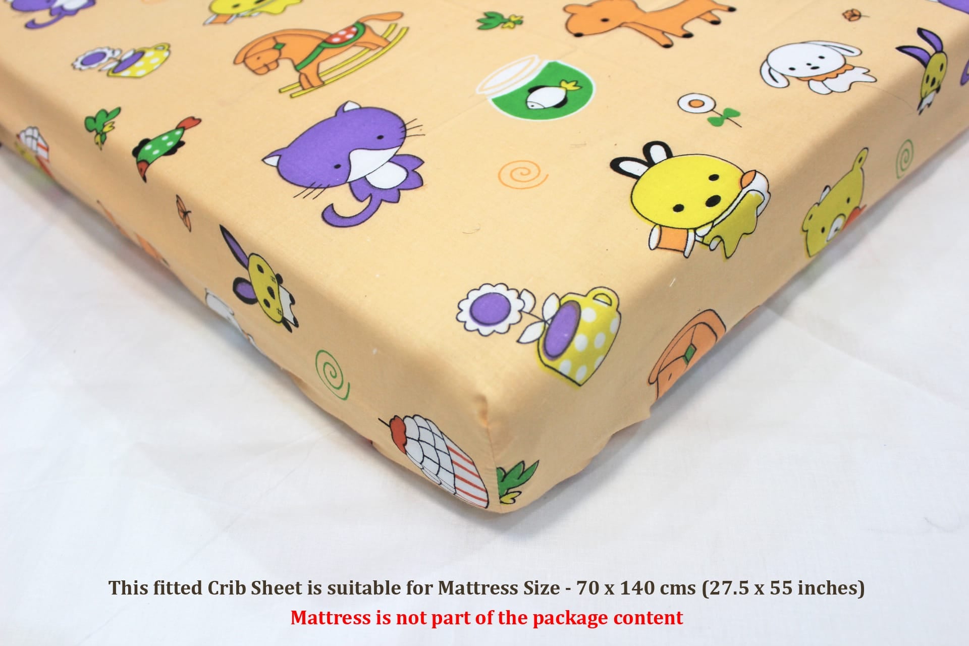 Soft cotton Baby Cot Bedsheet Set (5 Pcs) online In India