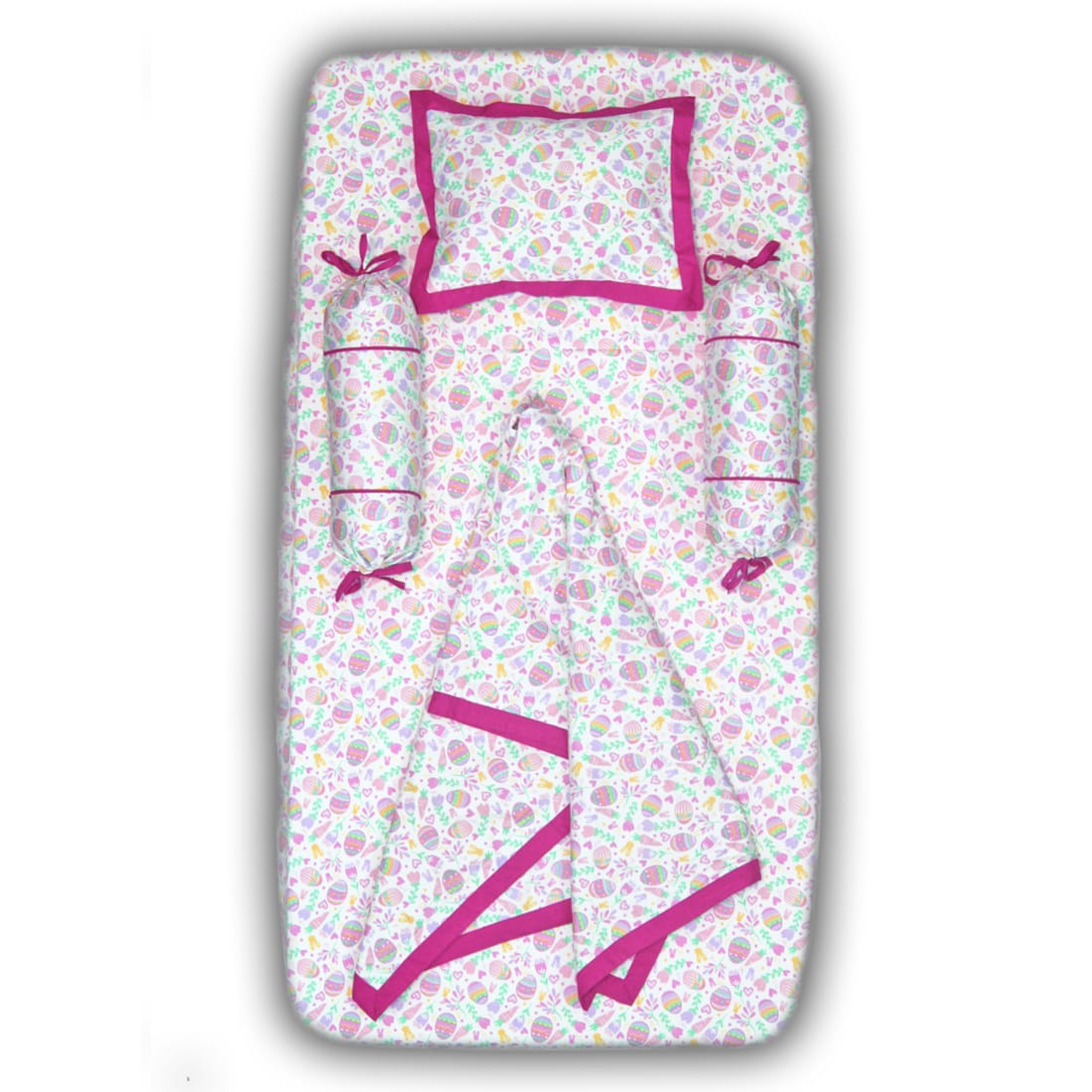 Soft cotton Baby Cot Bedsheet Set (5 Pcs) online In India