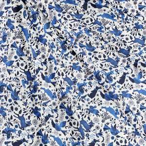 Soft Cotton Digital Print Single Fitted Bedsheet For Kids In Blue