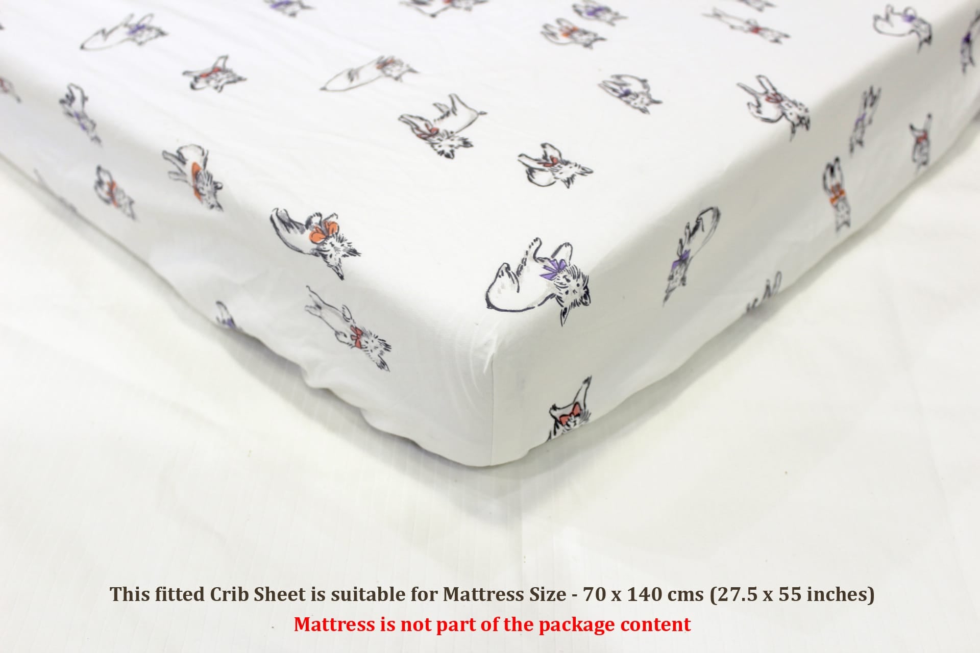 Soft cotton Baby Cot Bedsheet Set (5 Pcs) online In India