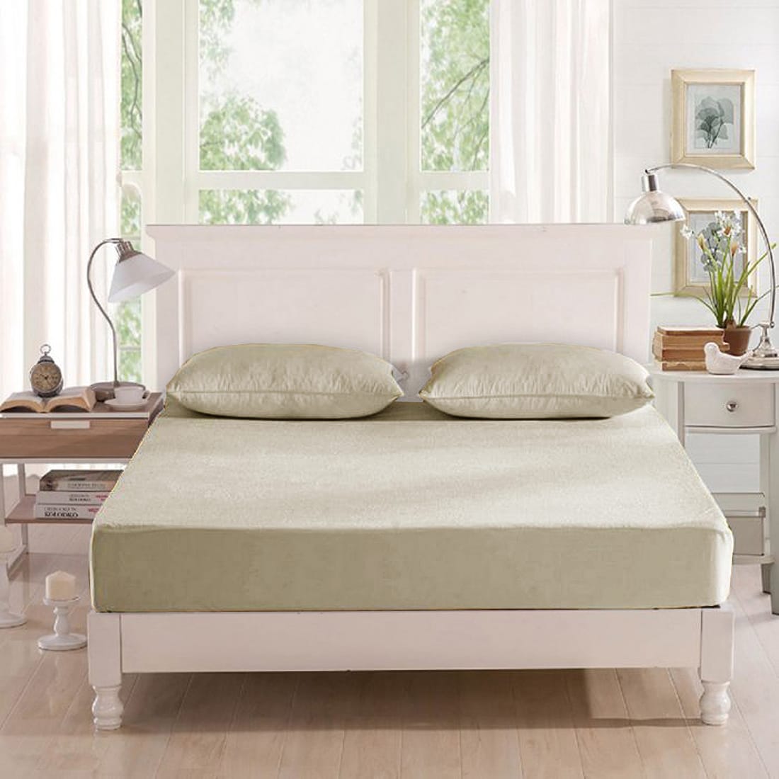 Khaki Water Proof Terry Mattress Protector online at best prices