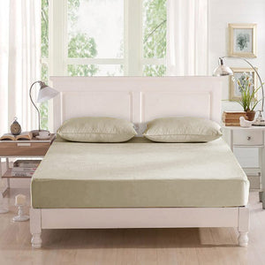 Khaki Water Proof Terry Mattress Protector online at best prices