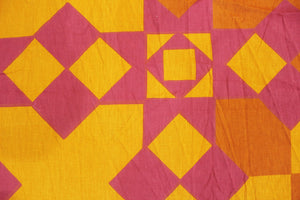 Soft Cotton Geometrical print 250 TC Fitted Bedsheet In Mustard At Best Prices