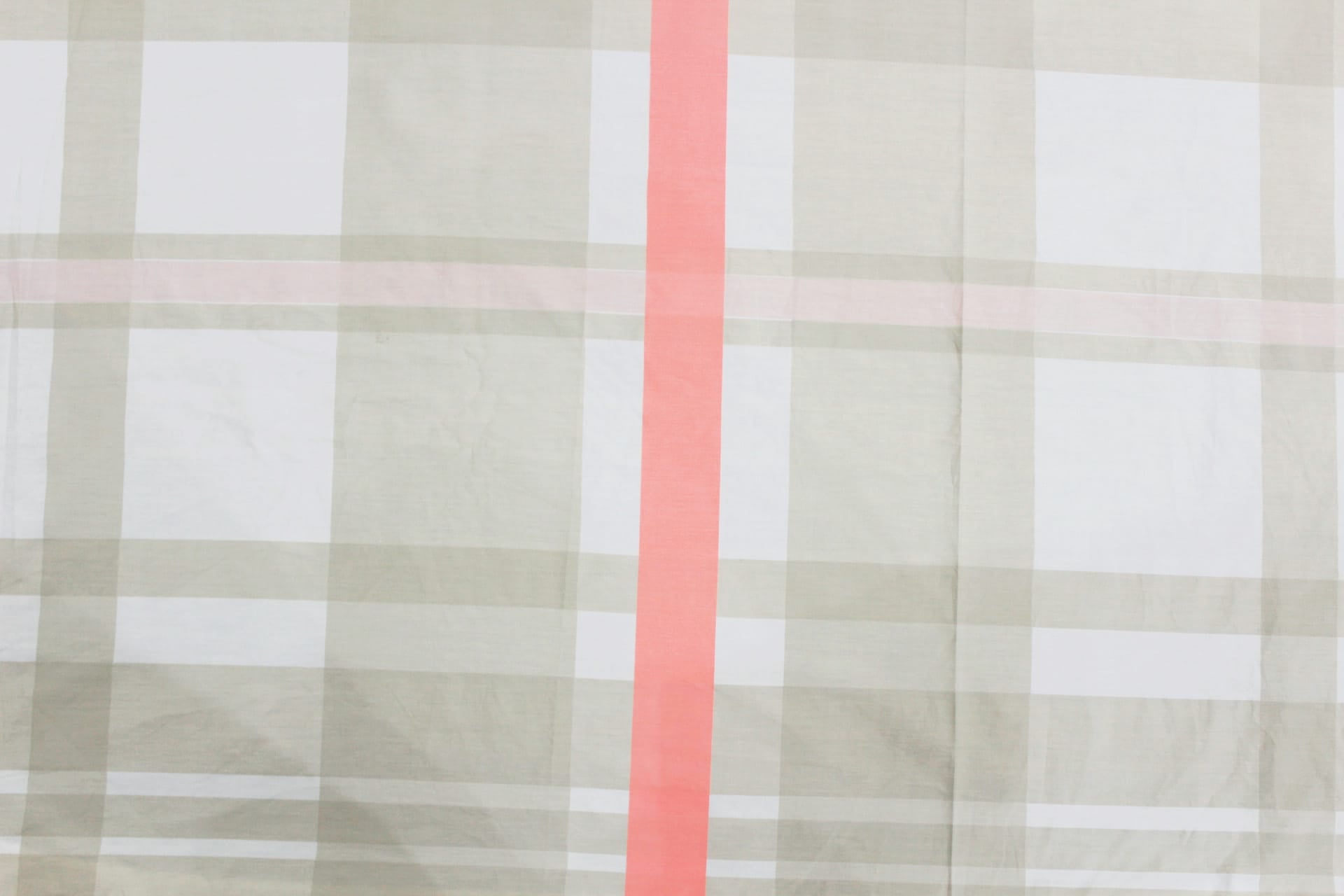 Soft Cotton Check Print 250 TC Fitted Bedsheet In Peach At Best Prices