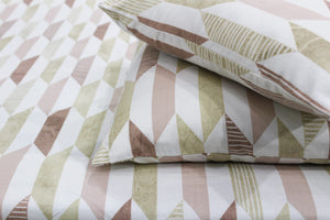 Soft Cotton Floral Print 250 TC Fitted Bedsheet In Brown Online In India