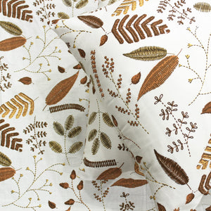 Soft Cotton Floral Print 250 TC Fitted Bedsheet In Brown Online In India