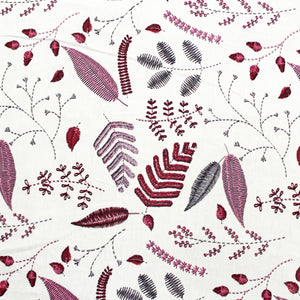 Soft Cotton Floral Print 250 TC Fitted Bedsheet In Burgundy Online In India