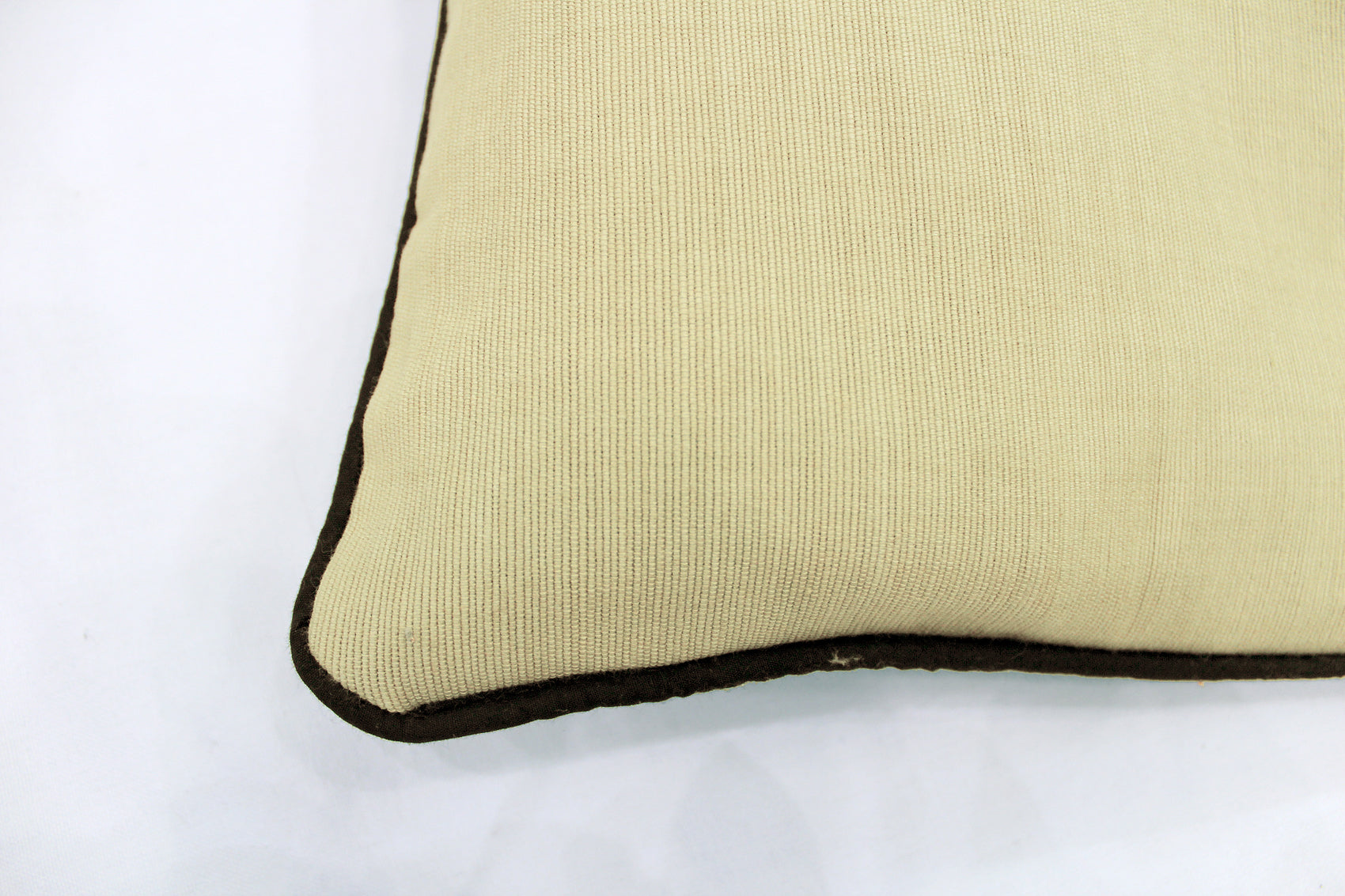 Soft Woven Corded Stripe Cotton Cushion Cover Set in Khaki online (1Pc)