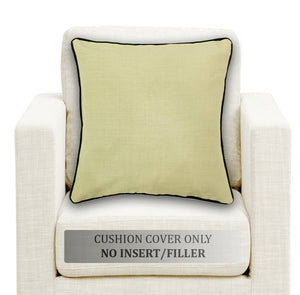 Soft Woven Corded Stripe Cotton Cushion Cover Set in Khaki online (1Pc)