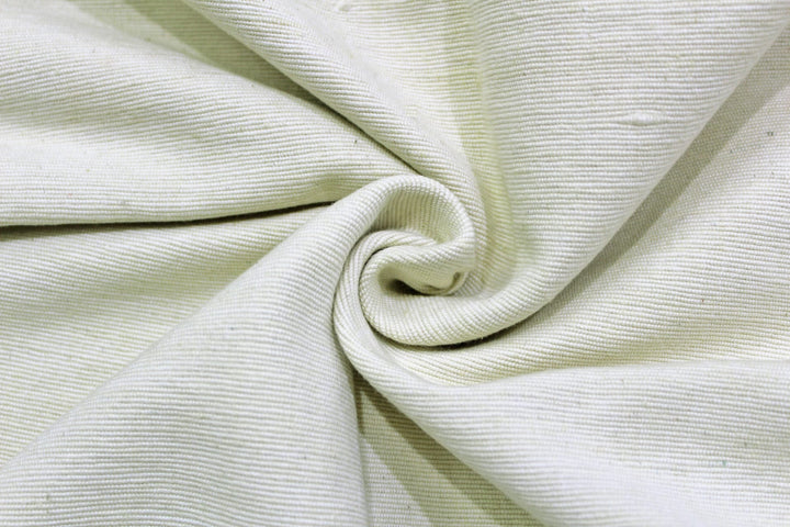 Cream Handloom Corded Weave 330 GSM Plain Cotton Fabric (122 cms) online in India