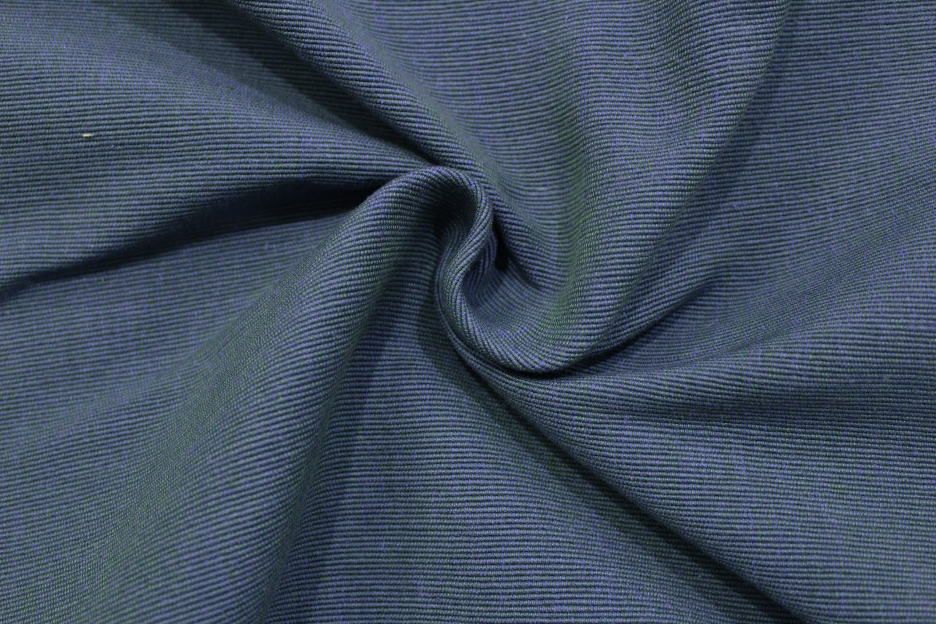 Blue Chambray Handloom Corded Weave 330 GSM Plain Cotton Fabric (122 cms) online in India