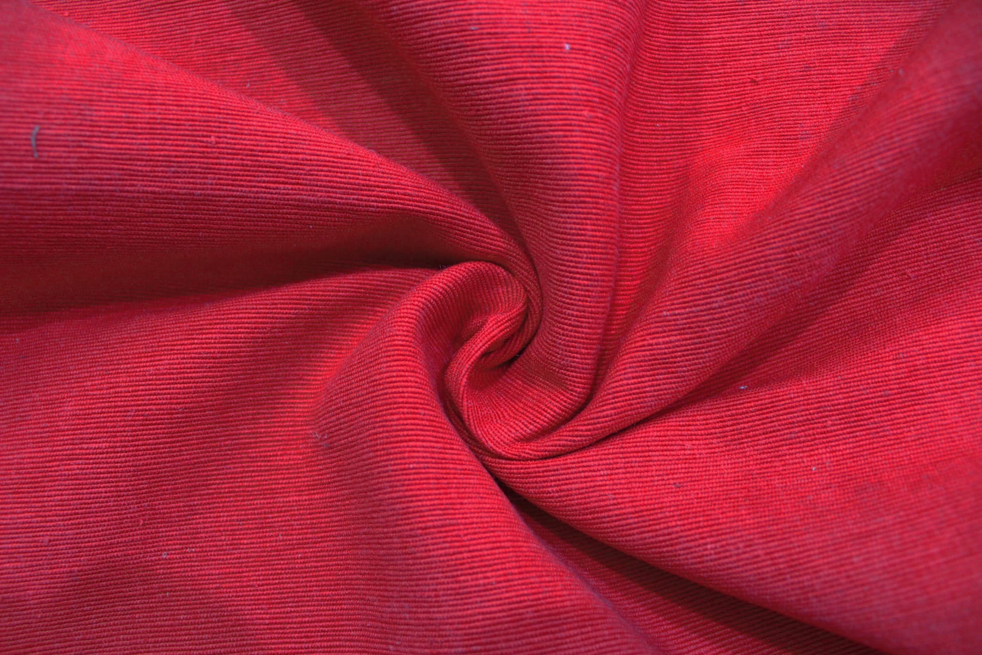 Red Handloom Corded Weave 330 GSM Plain Cotton Fabric (122 cms) online in India