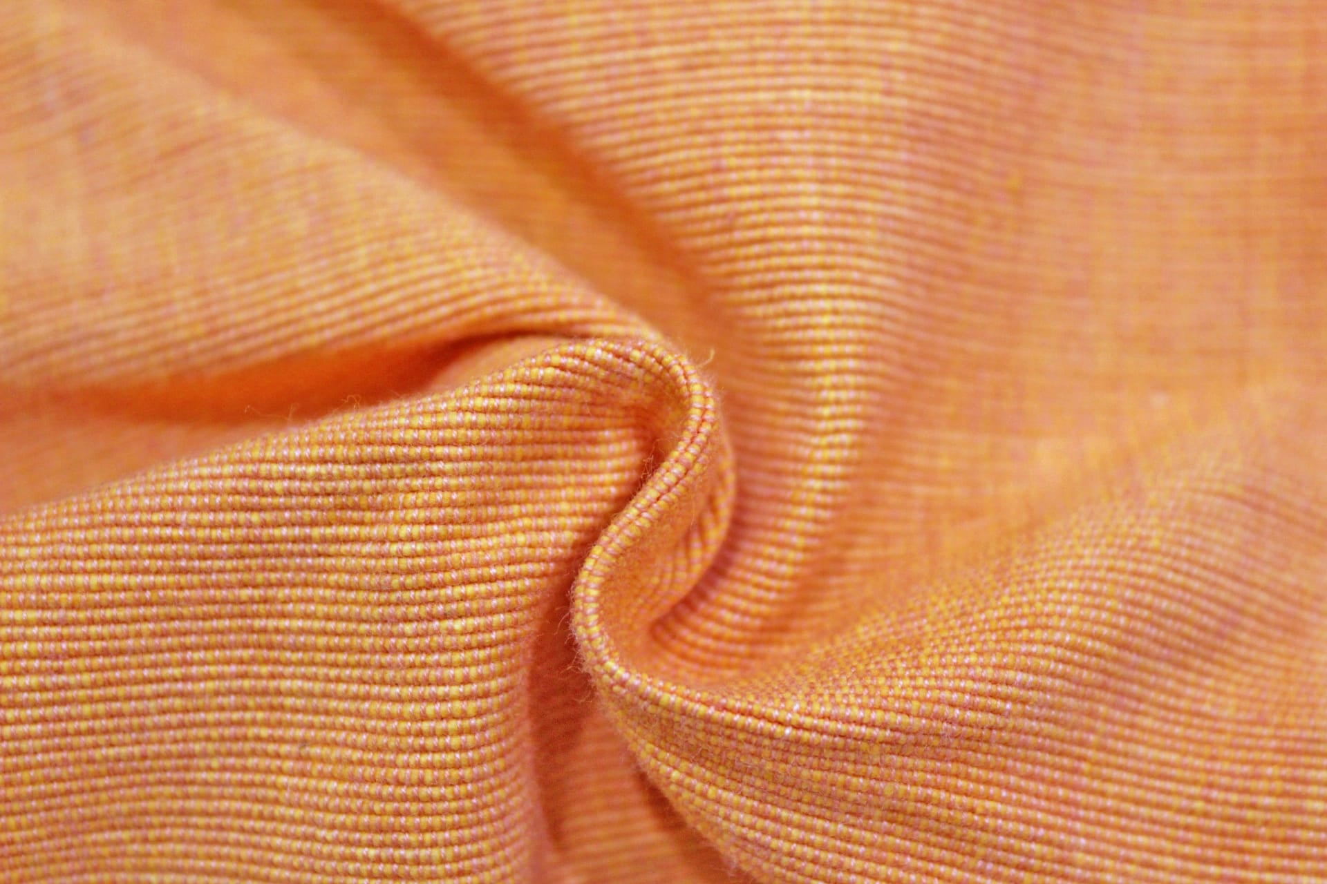 Light Orange Handloom Corded Weave 330 GSM Plain Cotton Fabric (122 cms) online in India