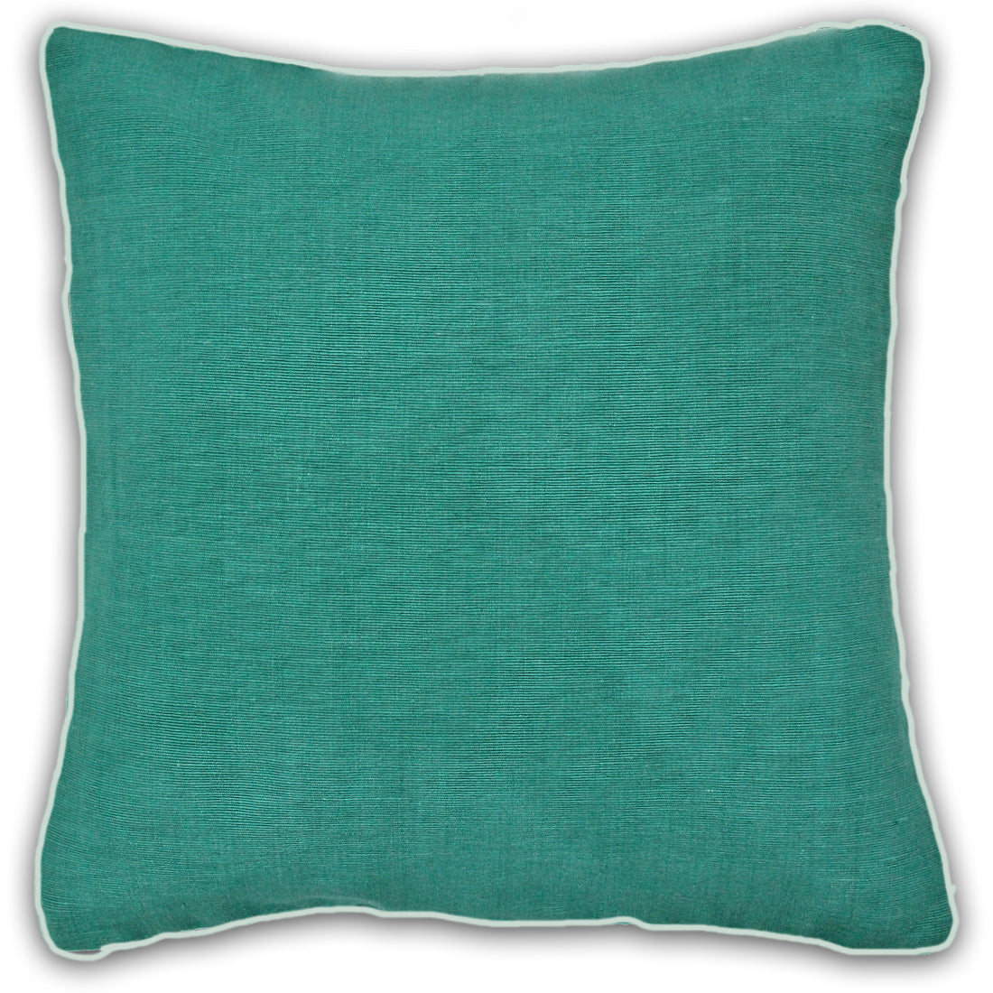 Soft Woven Corded Stripe Cotton Cushion Cover Set in Bottle Green online (1Pc)