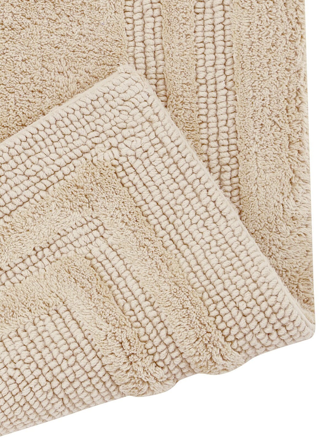 Non Slip Luxury Reversible Cotton Bathmat In Light Gold Online At Best Prices