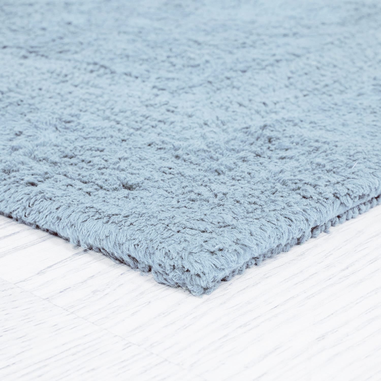 Non Slip Luxury Reversible Cotton Bathmat In Light Sky Online At Best Prices