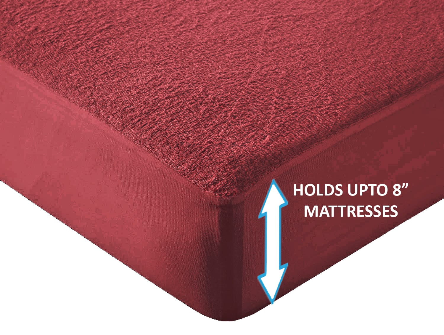 Maroon Water Proof Terry Mattress Protector online at best prices